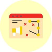 Digital Strategy Flat Multi Color Icon vector