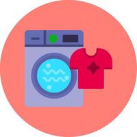 Laundry Flat Multi Color Icon vector