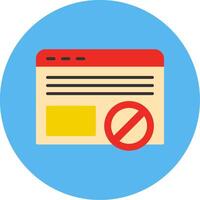 Ad Blocker Flat Multi Color Icon vector