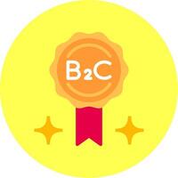 B2C Flat Multi Color Icon vector