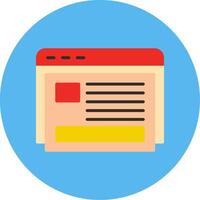 Blogging Flat Multi Color Icon vector