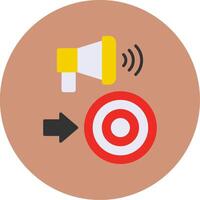 Call To Action Flat Multi Color Icon vector