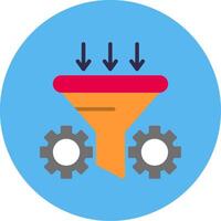 Conversion Rate Optimizer Flat Multi Color Icon vector