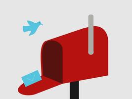 flat design post day illustration vector