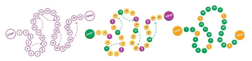 Happy platform game for children with numbers. vector
