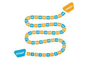 Happy platform game for children with numbers. vector