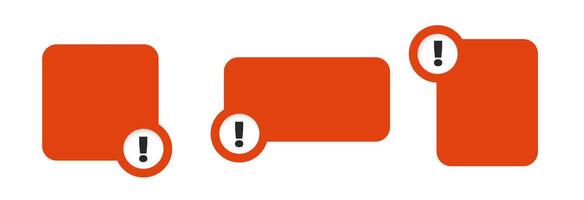 Red warning message without text. Frame with question mark. vector