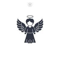 Angel icon symbol illustration isolated on white background vector