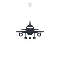 Airplane icon symbol illustration isolated on white background vector