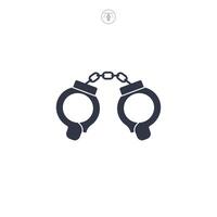 Cuffs icon symbol illustration isolated on white background vector