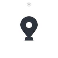 Location Pin , GPS, Map Position Marker icon symbol illustration isolated on white background vector