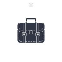 Briefcase icon symbol illustration isolated on white background vector