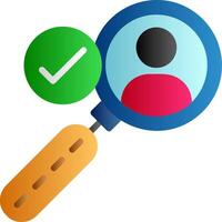 Customer Discovery Flat Gradient Icon vector
