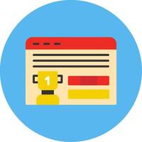 Online Contest Flat Multi Color Icon vector