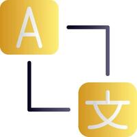 Language Barrier Flat Gradient Icon vector