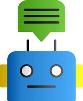 Chatbot Flat Gradient Icon vector