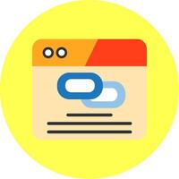 Hyperlink Flat Multi Color Icon vector