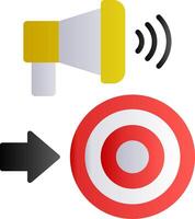 Call To Action Flat Gradient Icon vector