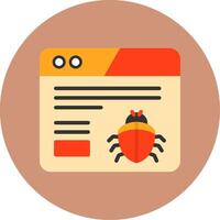 Crawler Flat Multi Color Icon vector