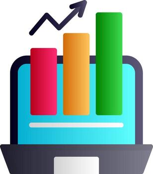 crecimiento hackear plano degradado icono vector