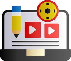 Create Content Flat Gradient Icon vector