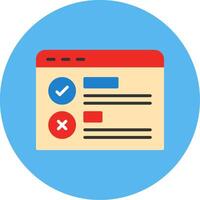 Online Survey Flat Multi Color Icon vector