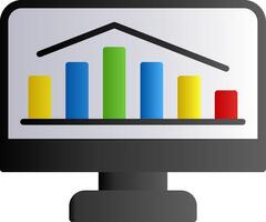 Analysis Flat Gradient Icon vector