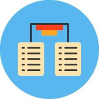 Keyword Proximity Flat Multi Color Icon vector