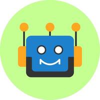 Bot Flat Multi Color Icon vector