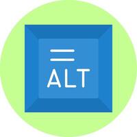 Alt Text Flat Multi Color Icon vector