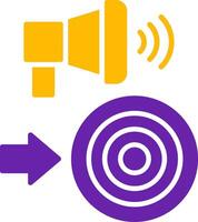 Call To Action Glyph Two Color Icon vector
