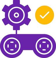 Gamification Glyph Two Color Icon vector