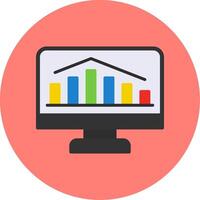 Analysis Flat Multi Color Icon vector
