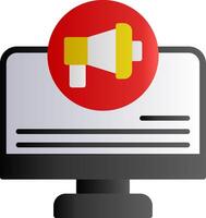 Online Pr Flat Gradient Icon vector
