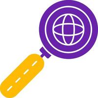Internet Research Glyph Two Color Icon vector