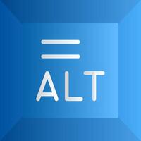 Alt Text Flat Gradient Icon vector