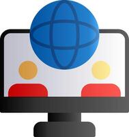 Online Community Flat Gradient Icon vector