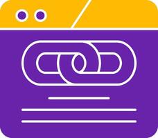 Hyperlink Glyph Two Color Icon vector