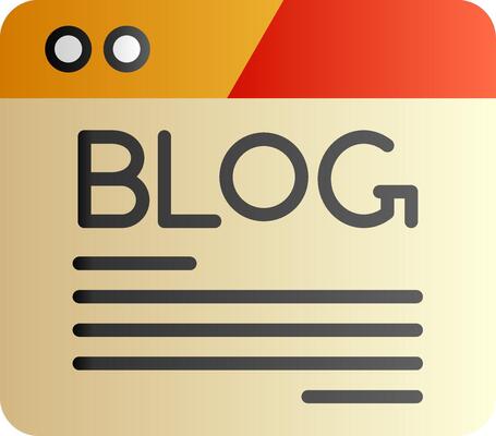 Blog Flat Gradient Icon