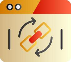 Backlink Flat Gradient Icon vector