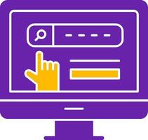 Featured Snippet Glyph Two Color Icon vector