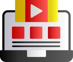 Live Stream Flat Gradient Icon vector