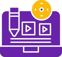 Create Content Glyph Two Color Icon vector