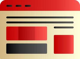 Native Advertising Flat Gradient Icon vector