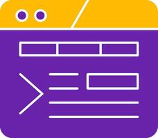 Meta Description Glyph Two Color Icon vector