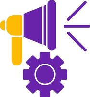 Campaign Optimization Glyph Two Color Icon vector