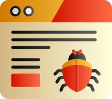 Crawler Flat Gradient Icon vector
