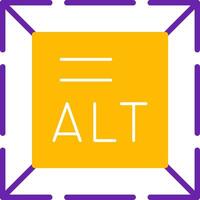 Alt Text Glyph Two Color Icon vector