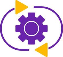 Optimization Glyph Two Color Icon vector