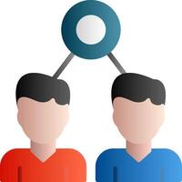 Lookalike Audiences Flat Gradient Icon vector